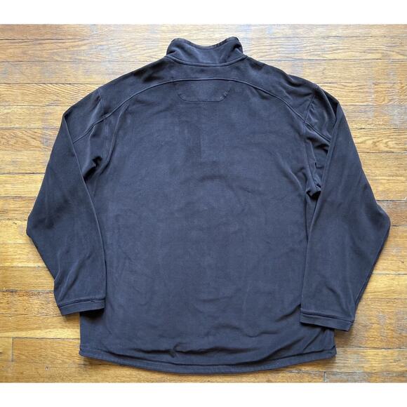 Tommy Bahama Paradise Tech Brown Velour 1/4 Zip Pullover sz XLarge - Picture 9 of 10